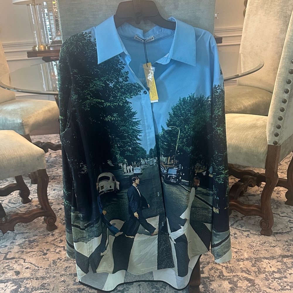 Alice + Olivia Blue Abbey Road Dress